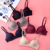 T Shirt Bra Women Seamless Thin Cup Pushup Wire Free Padded Bra Cotton Everday Bra